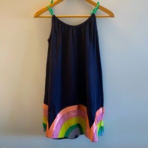 Girls summer dress with squib rainbow